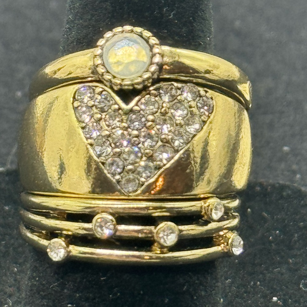 SZ 7 Gold Plated set of 3 Rings